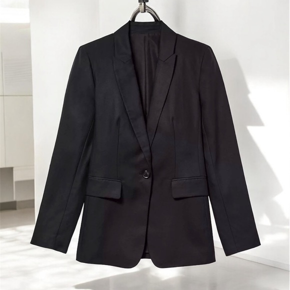 LOFT Black Tailored Blazer with Notched Lapels - Picture 6 of 8
